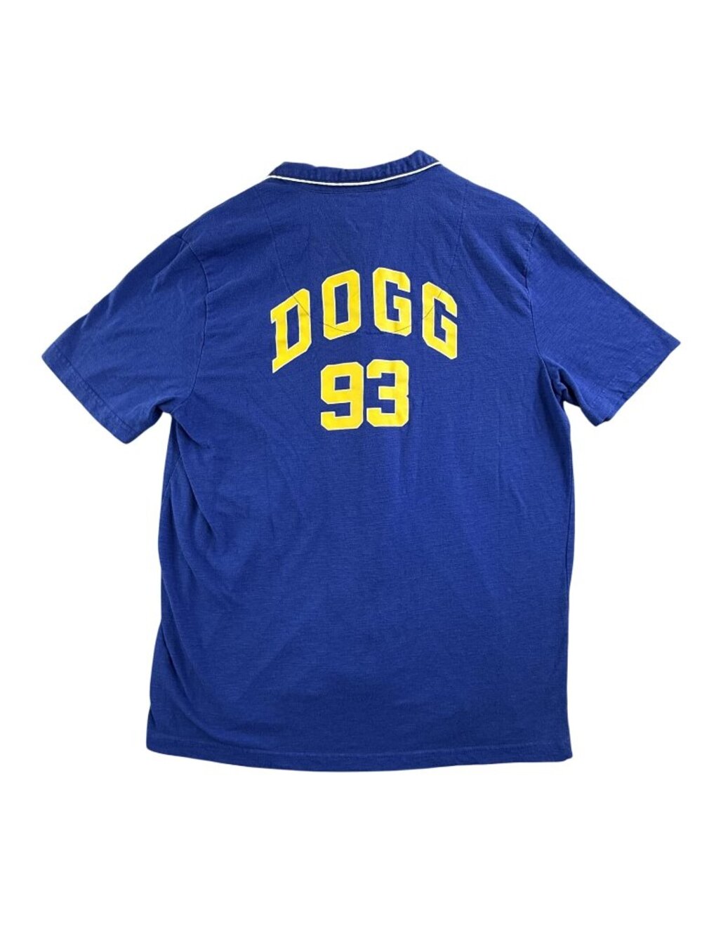 Dogg Supply Bowling Shirt Mens Large Blue Button Up Short Sleeve Snoop Dogg 93